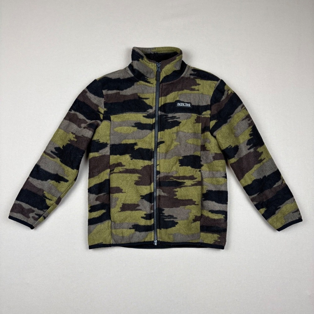 Pacific Trail Kids Camo Fleece Jacket Full Zip Outdoor Adventure Size S 7 8